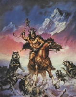 Conan & Wolves Comic Art